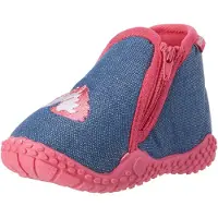 Playshoes Sisäkengät 'Einhorn' sininen denim / tumma pinkki