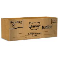 Whiskas 84x85g Junior tuorepussit klassinen valikoima kastikkeessa