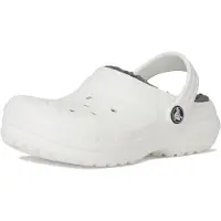 Crocs Classic Vuorelliset Pistokkaat, White/Grey, 30-31