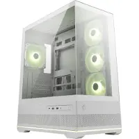 MSI MAG PANO 110R PZ WHITE, Midi Tower, PC, Valkoinen, ATX, mikro ATX, Mini-ATX, Karkaistu lasi, Pelaaminen (306-7G28W21-JA4)