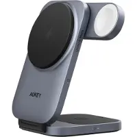 Aukey 3in1 kokoontaitettava langaton laturi (harmaa)