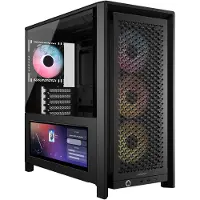 Corsair FRAME 4000D LCD RS ARGB -miditornikotelo ikkunalla ja RGB-valaistuksella, musta