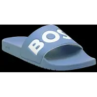 BOSS for man. 50536835 Slippers Aryeh blue (43), Flat, None, Beachwear, Turquoise
