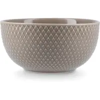 Lyngby Porcelæn Rhombe Earth skål 13 cm, clay