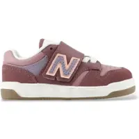 New Balance unisex for kids. IB480V1_KL Burgundy B480 NEW-B Hook & Loop sneakers (27.5 W), Flat, Velcro, Casual, Maroon, children's fashion