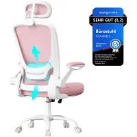 Songmics Toimistotuoli, SONGMICS, 64x64 cm, pastellinpunainen