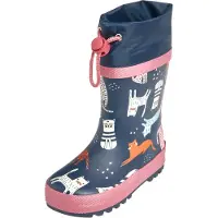 Playshoes Kumisaappaat 'Katzen' marine / oranssi / eosiini / offwhite