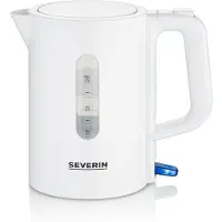 Severin Matkakattila 0,5 L - - WK3462 - Ilman BPA:ta - 1 100 W - sähkökattila, toimitetaan 2 mukin + 2 lusikan kanssa, Valkoinen