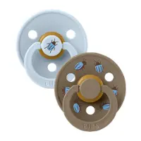 BIBS Studio Colour Pacifier Beetle Mix Latex Round Baby Blue/Dark