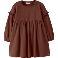 Lil´ Atelier Nmfthoro Hen Ls Loose Dress Lil - Brown - 122
