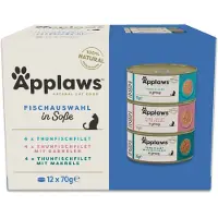 Applaws 48x70g Cat in Sauce tonnikalaa ja makrillia kissalle