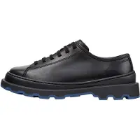 Camper for woman. K201839-006 Brutus+ leather lace-up shoes in black (37), Flat, Laces, Casual