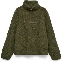 Vero Moda Vmflash Teddy Anorak Ent - Khaki green - XS
