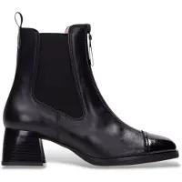 Hispanitas for woman. HI243733 Black Milan Leather Ankle Boots (37), 3 to 5 cm, Zip, Casual