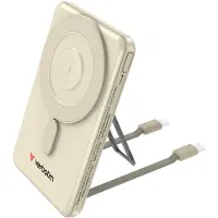 Verbatim 5000mAh Charge 'n' Go, varavirtalähde telineellä, Magsafe, 2x USB-C PD, kulta