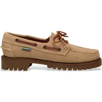 Sebago for woman. 75125EW Beige Ranger Leather Moccasins (40), Flat, 1 to 3 cm, Laces, Casual, Classic