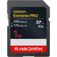 SanDisk extreme pro sd uhs-i 1tb sd 250mb/s read / 170mb/s write