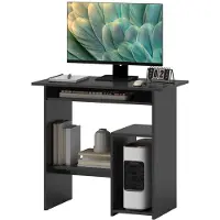 JTI Kirjoituspöytä Homcom 80x45x75cm, musta väri