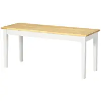 Aosom Penkkituoli Homcom 102x36x45cm, vaaleanruskea/valkoinen