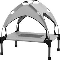 Aosom Koiranpeti PawHut 61x46x63cm., harmaa/musta