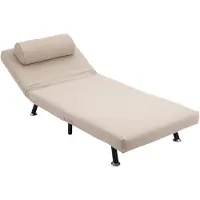 Aosom Nojatuoli-sänky Homcom 75x70x75cm, hiekanmustat värit