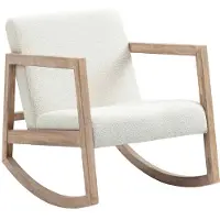 Aosom Keinutuoli Homcom 60x81x71cm, kerma/vaaleanruskea
