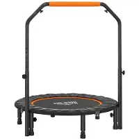 Aosom Fitness-trampoliini kahvalla Homcom 102x102x123cm, musta väri