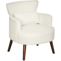 Aosom Nojatuoli Homcom 69x69.5x78cm., kermanvärinen/ruskea