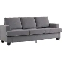 Aosom Trivietė sofa, šenilinis audinys, plieninis rėmas, pilka