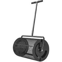 Aosom Outsunny Kompostilevitin 300L 61x40cm Lannoitteenlevitin Nurmikolle, Puutarhaan, T-kahvalla Varustettu Metalliverkkokori, Siemenlevitin, Turvelevitin, Nurmikonhoitoon Kompostille, Lannalle, Lanno