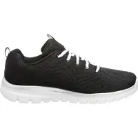 SKECHERS Matalavartiset tennarit 'Graceful Get Connected' musta / valkoinen