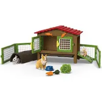 Schleich Rabbit Hutch With 3 Rabbits - Multi/patterned - ONE SIZE