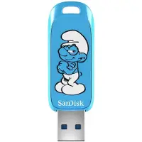 SanDisk 64GB Brainy Smurf Limited Edition, 3.2 Gen1 USB-A -muistitikku, 130 MB/s, sininen