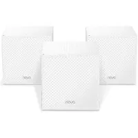 Tenda Nova, Valkoinen, Kannettava reititin, Teho, Tila, WLAN, Kolmikaista (2,4 GHz/5 GHz/5 GHz), Wi-Fi 5 (802.11ac), 1000 Mbit/s (NOVA MW12-3)