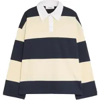 Bershka Paita laivastonsininen / pastellinkeltainen / valkoinen