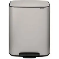 Brabantia Bo bin poljinroskis 2x30 L Soft grey