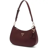 GUESS for woman. HWZG9672180 Noelle II burgundy shoulder bag with zipper (OSFA), Casual, Maroon, Polyurethane