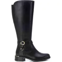 Carmela for woman. 16202001-NEGRO Leather Boots 162020 black (36), 3 to 5 cm, Zip, Casual
