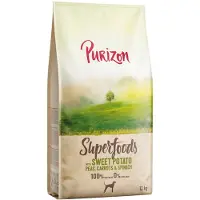 Purizon 4x1kg Veggie baaatti, herne, porkkana & pinaatti Superfoods koiran kuivaruoka