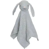 Teddykompaniet Teddy Baby, Organic Doudou Rabbit, Knitted - Grey - 27 cm