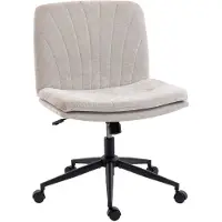 Aosom Työtuoli, säädettävä korkeus, Beige, 62 × 67 × 83–93 cm