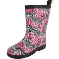 Beck Kumisaappaat 'Zebra' roosa / tumma pinkki / musta / valkoinen