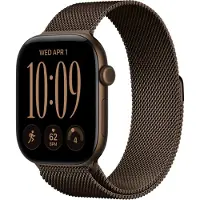 Apple Watch Series 12 GPS 46 mm tumma pronssi alumiini, tumma pronssi Milanolaisranneke - S/M