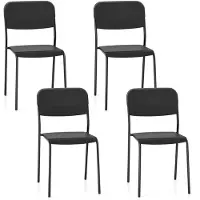 ProMotion Sarja 4 ruokatuolia 48,5x44,5x81cm, musta väri