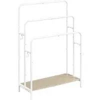 Songmics Vaateteline 70x30x100cm, valkoinen/vaaleanruskea