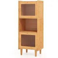 ProMotion Keittiön kaappi 49,5x40x130cm, vaaleanruskea väri