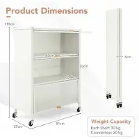 ProMotion Keittiökaappi 81x37x115cm, valkoinen