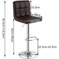 ProMotion 2 baarituolin setti 43x42,5x116,5cm, hopeanruskea