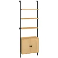 ProMotion Vapaan seisomisen hylly 60x30x184cm, vaaleanruskea/musta