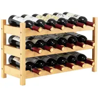 ProMotion Viiniteline 62x24x38cm, vaaleanruskea